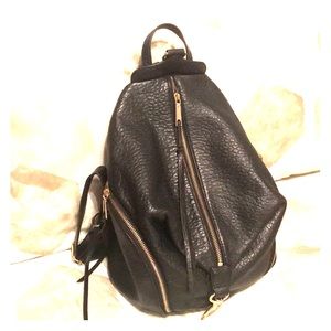Rebecca Minkoff black leather Julian backpack